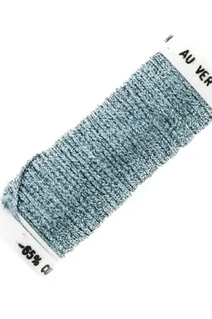 Pagamento Sicuro Fil à broder métallisé tressé 16 Au ver à soie pour broderie Bleu acier (014) x10m