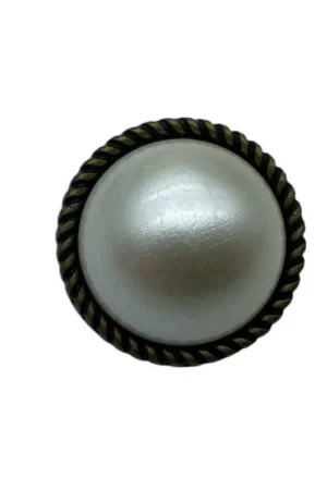 Bottone Decorativo con Perla Lineato 34 Ø 23 mm Pagamento Sicuro