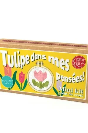 Mini kit per il punto croce - Tulipano nei miei pensieri! - The Crafty Kit Compagny A Buon Prezzo