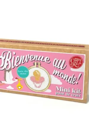 Mini kit per il punto croce - Benvenuta al mondo! Rose - The Crafty Kit Compagny Prezzo Basso
