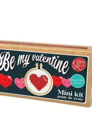 Mini kit per il punto croce - Sii il mio Valentino - The Crafty Kit Compagny Reso Gratuito