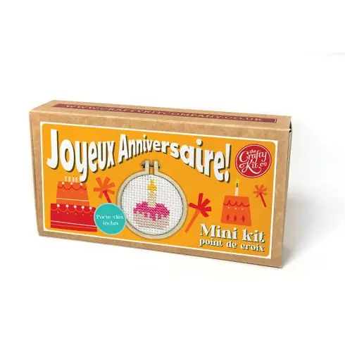 Ultima Occasione Mini kit per il punto croce - Buon compleanno - The Crafty Kit Compagny