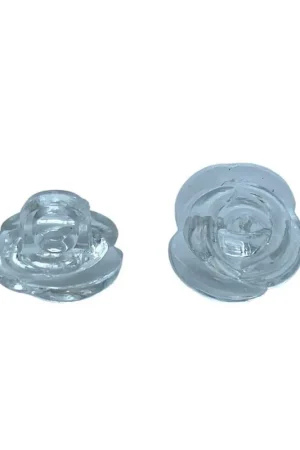 Bottone Trasparente Modello Rosa 12 mm Con Asola in Plastica Vendita Finale