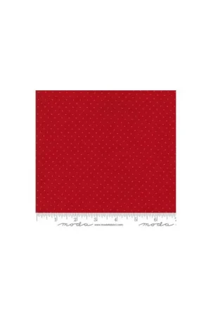 Ultime Pezzi American Jane Pindot, Tessuto Rosso con micro Pois bianchi - Moda Fabrics