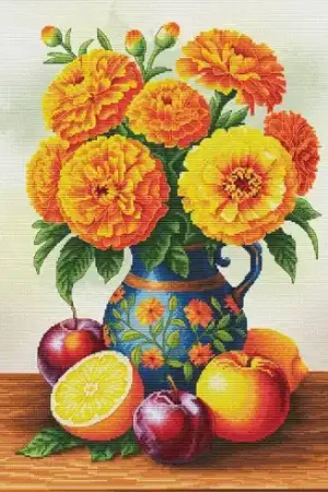 Ordina Subito kit ricamo a punto croce - Mazzo di calendule - Nova Sloboda