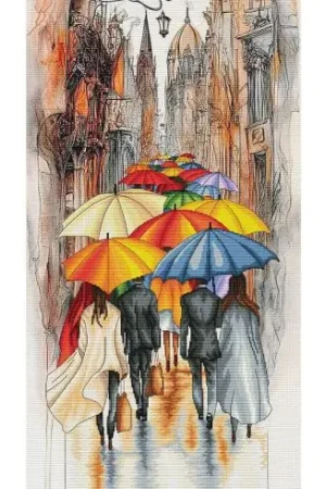 kit ricamo a punto croce - Ombrelli di Cherbourg - Nova Sloboda Quantità Limitata