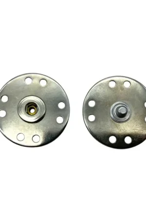 Compra Adesso Bottone Automatico Pressione Acciaio Argento Cucibile 3,5 Cm Lineato Mis. 54