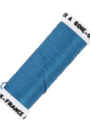 Reso Gratuito Fil à broder de soie ovale pour broderie traditionnelle - Bleu roi (114) x30m