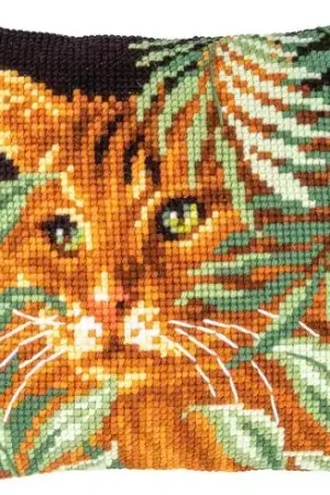 Soddisfatti O Rimborsati Kit cuscino fori grossi - Gatto e foglie - Vervaco