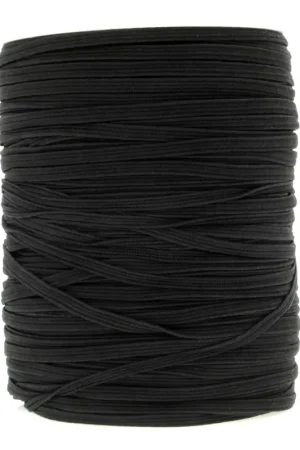 Elastique plat 4 mm Noir x 200 m Spedizione Gratuita