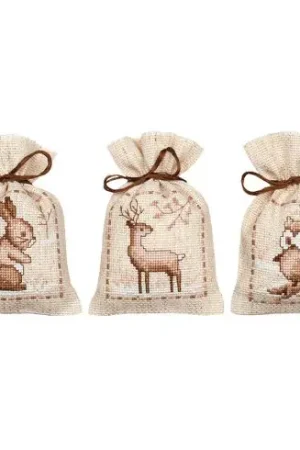 Popolare Kit sacchetto profumato da ricamo - Animali invernali - Vervaco