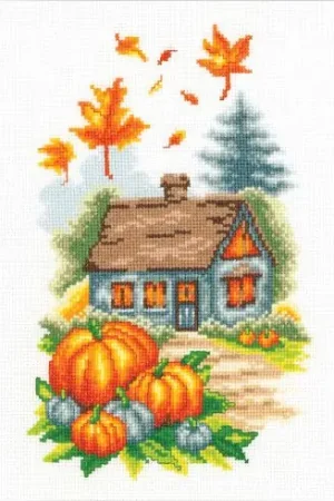 Non Perdere kit ricamo a punto croce - Casa d'autunno - Vervaco