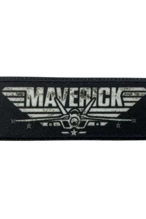 Popolare Patch Termoadesiva Stampata – Maverick con Aereo e Logo