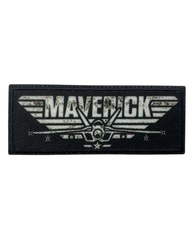 Popolare Patch Termoadesiva Stampata – Maverick con Aereo e Logo