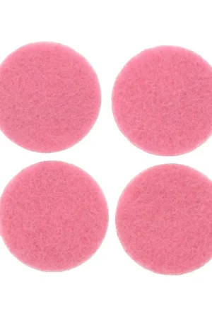 Novità Recharge rond feutrine 22 mm pour pendentif diffuseur de parfum - Rose x4