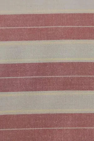 Non Perdere Marcus Fabrics, Classic Wovens, Tessuto a Righe Nocciola Scuro e Rosso