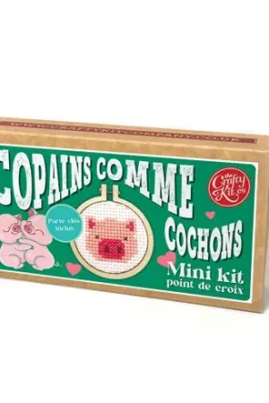 Mini kit per il punto croce - Amici come maiali - The Crafty Kit Compagny Offerta