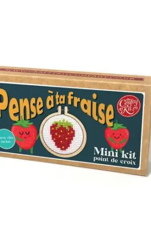 Mini kit per il punto croce - Pensa alla tua fragola - The Crafty Kit Compagny Esclusivo