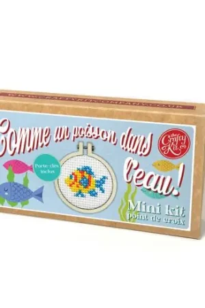 Mini kit per il punto croce - Come un pesce nell'acqua - The Crafty Kit Compagny Saldi