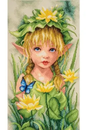 Prezzo Ridotto kit ricamo a punto croce - Lily incoronata Fata - Lanarte