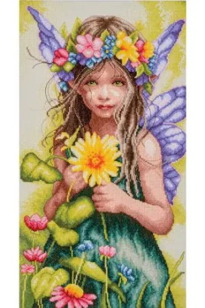 Saldi kit ricamo a punto croce - Il piccolo guardiano di Flora - Lanarte