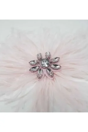Ultimissimo Modello Applicazione Moda Piume di Struzzo Con Diadema Strass Forma Fiore
