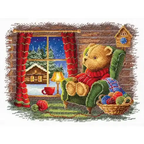 Pagamento Sicuro kit ricamo a punto croce - Serata tranquilla - MP Studia