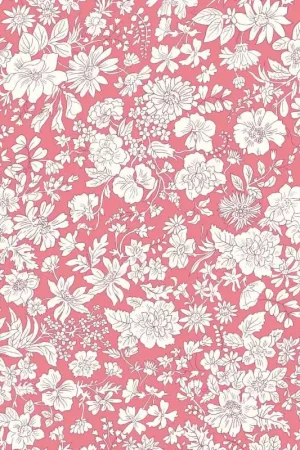 Emily Belle Brights Watermelon, tessuto rosa Anguria a piccoli fiori bianchi Liberty Quilting Spedizione Gratuita