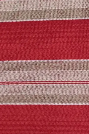 Direttamente Dal Produttore Moda Fabrics, Tessuto Grosse Righe Nocciola Scuro e Rosse