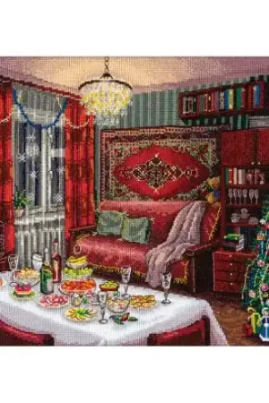 kit ricamo a punto croce - Nostalgia di Capodanno - Panna Affare