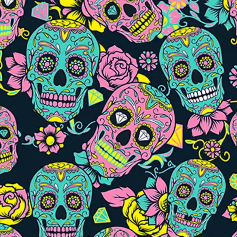 Tessuto in cotone - Teschi Multi Promo Stagionale