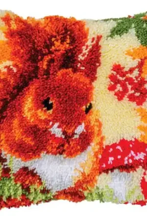 Spedito Oggi kit cuscini punto smirne - Scoiattolo in autunno - Vervaco