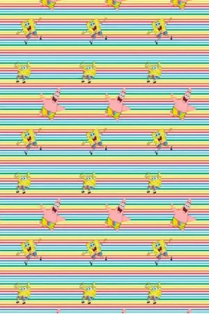 Offerta Limitata Tessuto in cotone - SpongeBob - Righe