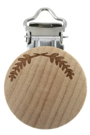 Clip amovible attache sucette/tétine 46 mm en bois - Naturel x1 Spedizione Gratuita