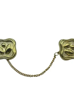 Bottoni Alamaro per Mozzette Sacre con Catenella e Moschettone Scalino in Resina Lucida Oro Soddisfatti O Rimborsati