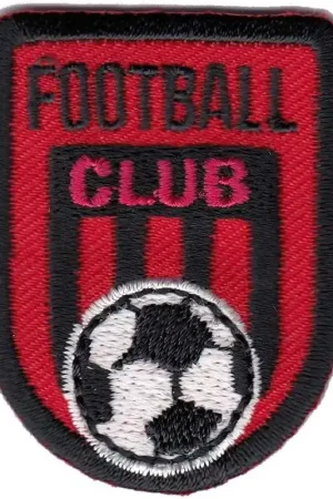 Patch Termoadesiva Ricamo Football Club Rosso 33x45 mm Consegna Rapida
