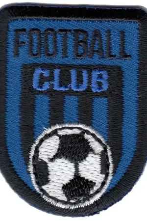 Patch Termoadesiva Ricamo Football Club Bluette 33x45 mm Super Prezzo