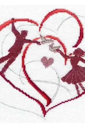 Esclusivo kit ricamo a punto croce - Al ritmo dell'amore - Charivna Mit