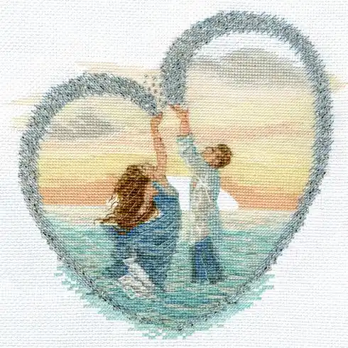 kit ricamo a punto croce - Tu sei il mio orizzonte - Charivna Mit Professionale