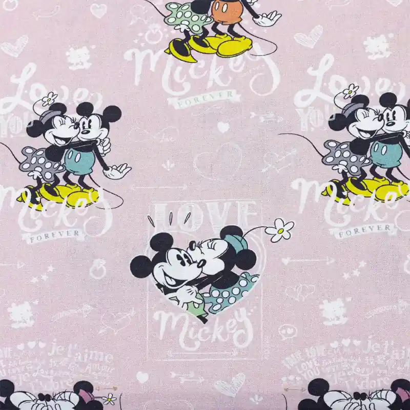 Tessuto in cotone - Minnie and Mickey Mouse - Love Scelto Dai Clienti