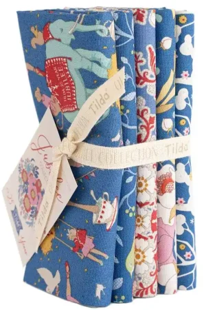 Tilda Jubilee Bundle Blue, 5 Fat Quarter da 50 x 55 cm blu Più Venduto