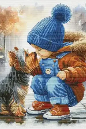 kit ricamo a punto croce - Baci di pioggia - Nova Sloboda Consegna Rapida