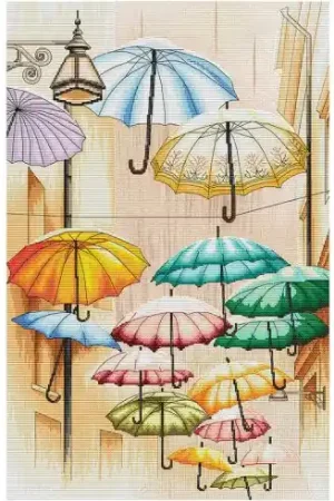 kit ricamo a punto croce - Ombrelli galleggianti - Nova Sloboda Promozione Esclusiva