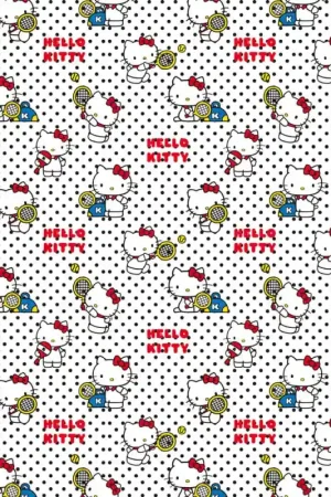 Tessuto in cotone - Hello Kitty - Pois Novità