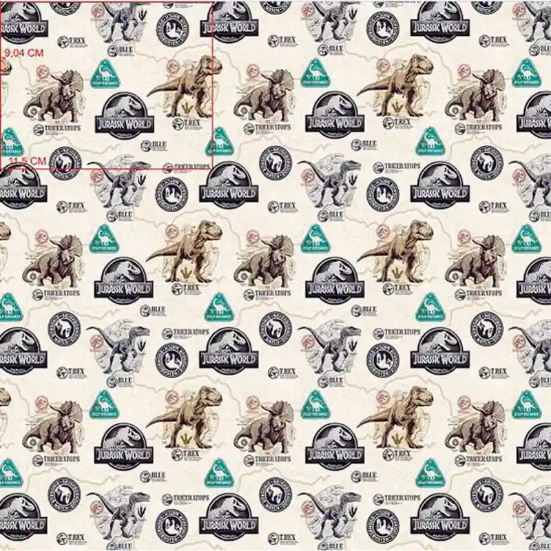 Professionale Tessuto in cotone - Jurassic World - Dinosauri