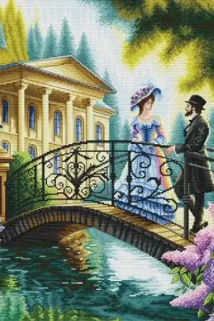 Miglior Prezzo kit ricamo a punto croce - Incontro sul ponte - Nova Sloboda