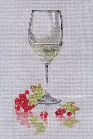 Solo Oggi kit ricamo a punto croce - Un bicchiere di spumante - Oven
