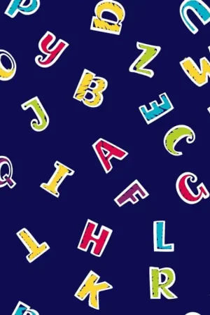 Soddisfatti O Rimborsati Tessuto in cotone - Lettere Infantili