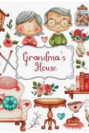 Miglior Prezzo Foglio di punto croce - La casa dei miei nonni - Les petites croix de Lucie