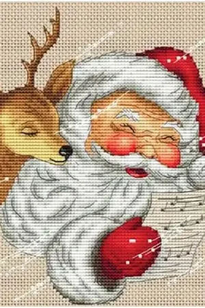 Acquista Ora Foglio di punto croce - santa claus - Les petites croix de Lucie